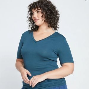 Universal Standard Foundation V-neck tee